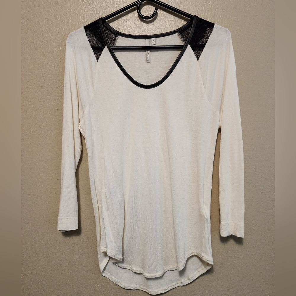 New Cream Longsleeve Lace Shoulder